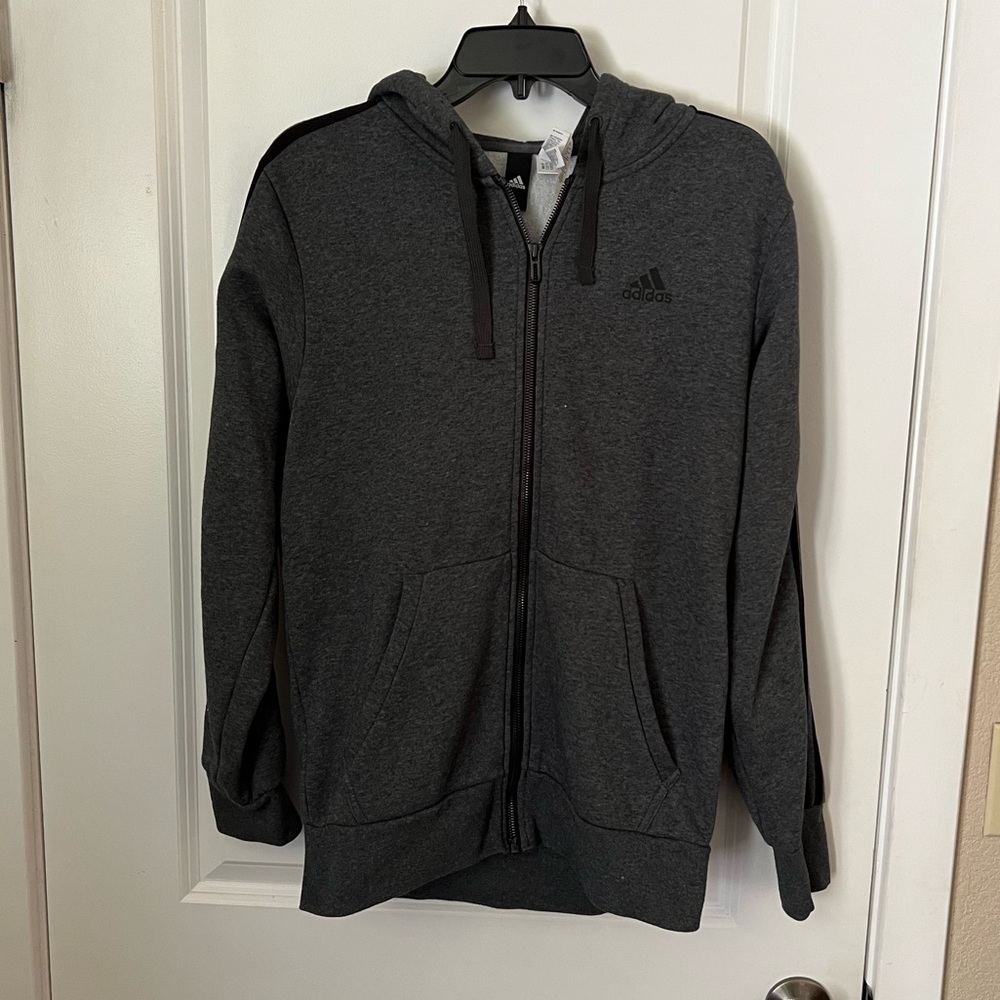 NWOT Adidas Gray Fleece Lined Sweater